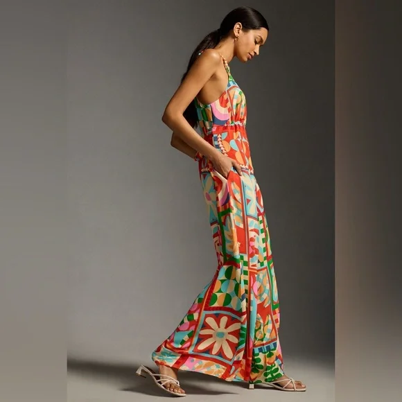 FARM Rio Cutout Halter Jumpsuit  Size M - Picture 2 of 8